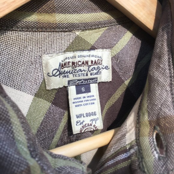 American Rag Western-style Plaid Button-up Sz S - Picture 4 of 5